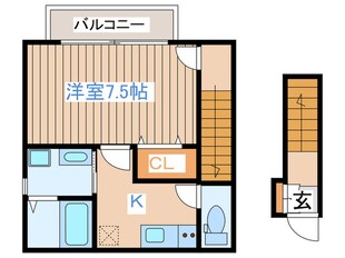 アスコット荒井東Bの物件間取画像